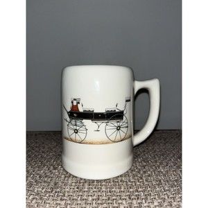 Vintage Carriage Wagon Oversized Mug Stein by Salem China Co Made In The USA  5"